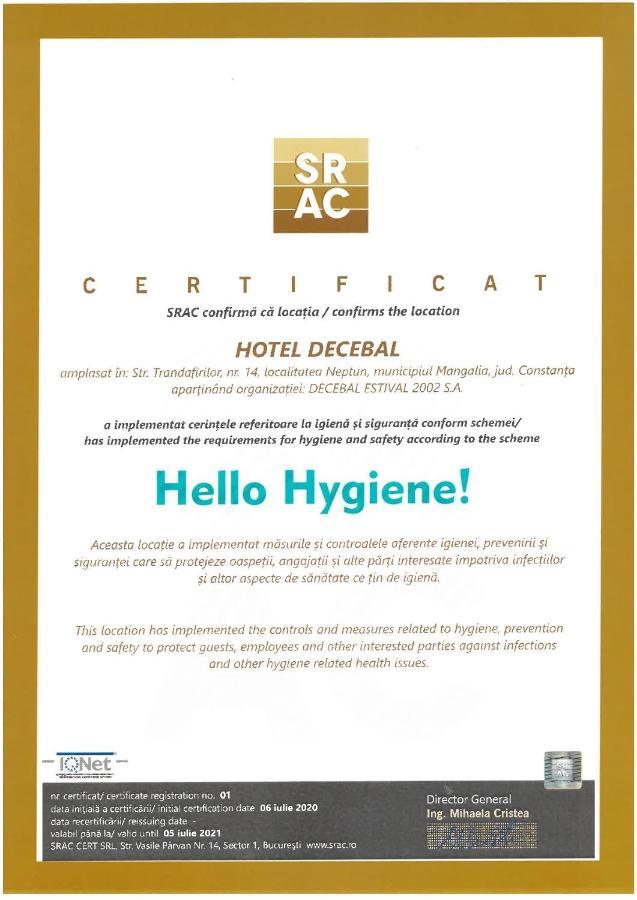 Hotel Decebal Нептун Экстерьер фото
